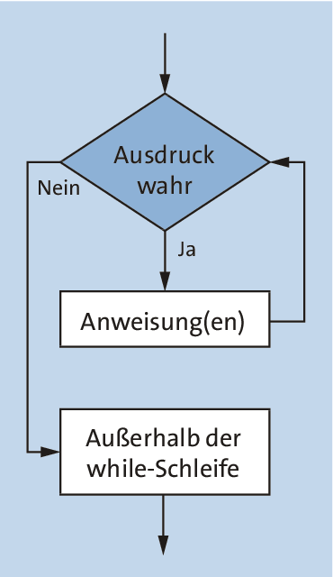 Programmablaufplan der while-Schleife